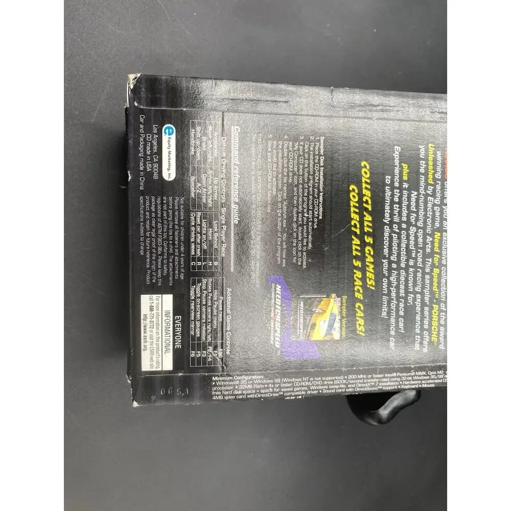 NEED FOR SPEED Porsche Unleashed W/ #6 Texaco Mario's Last Car EA Games CD ROM